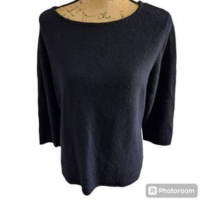 Valerie Stevens Beaded Wool Scoop Neck Sweater Womens SZ XL Vintage Old Money